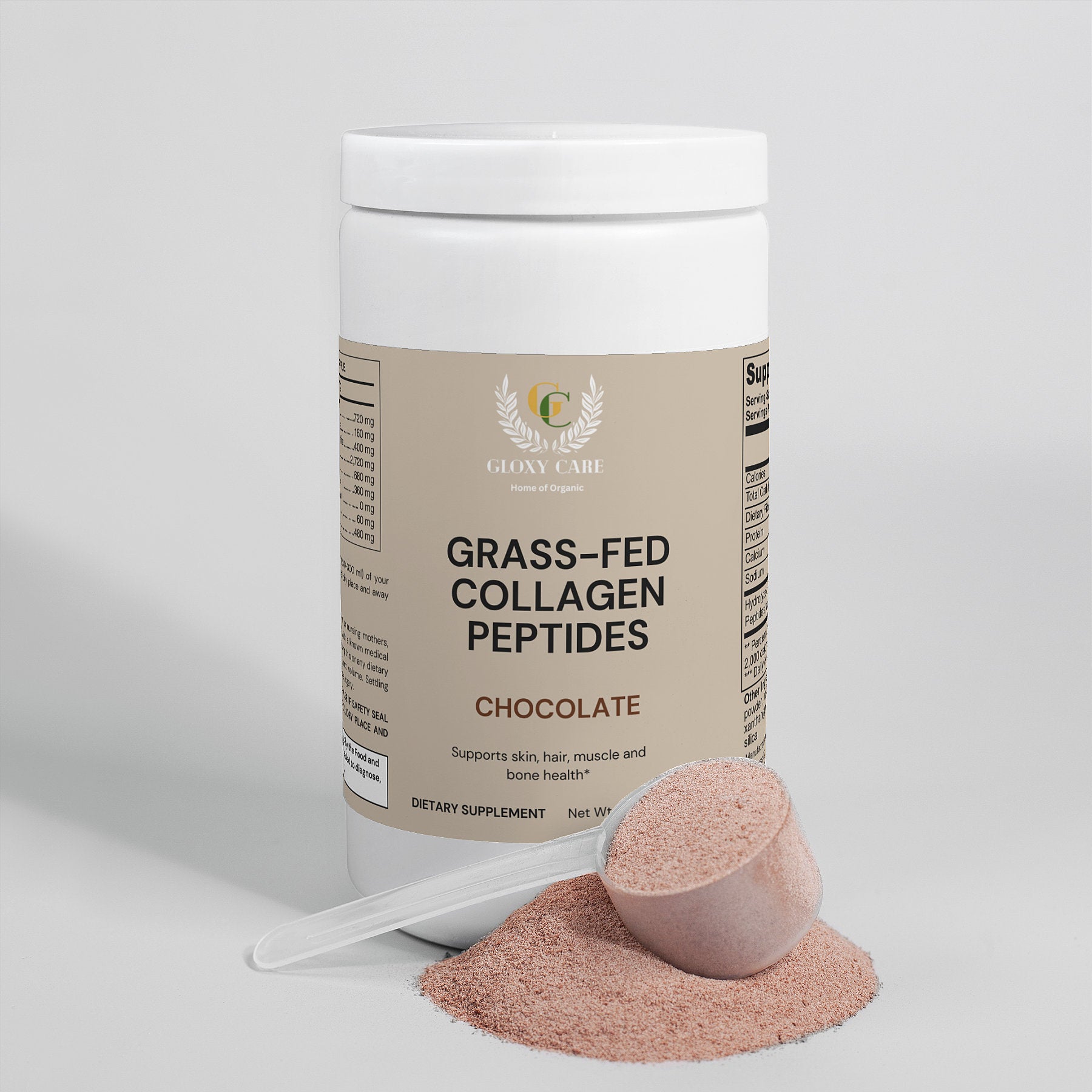 Gloxy Care Grass-Fed Collagen Peptides Powder (Chocolate)